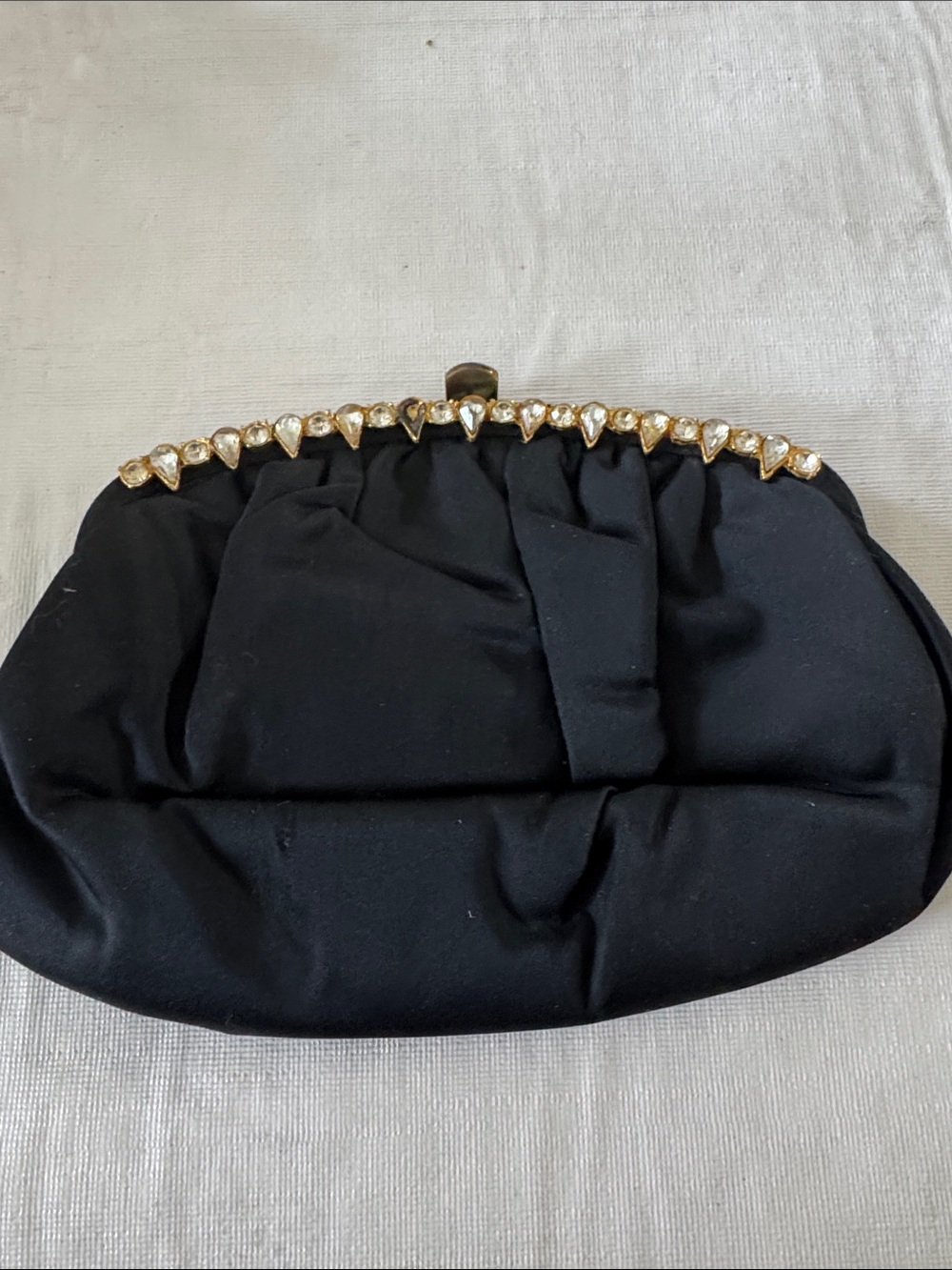 Black Evening Clutch with Crystal Trim
Vintage clutch